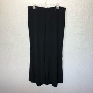 Bebe Black Palazzo Pants w/ Satin Insets